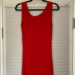 Calvin Klein Red Stretch Maxi Dress